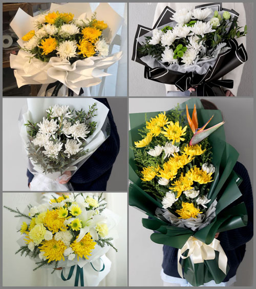 山东莱芜莱城区和庄镇北平州村白事花束代送